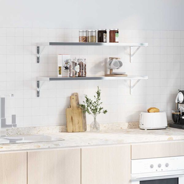 vidaXL &Sigma;&tau;&eta;&rho;ί&gamma;&mu;&alpha;&tau;&alpha; &Rho;&alpha;&phi;&iota;ώ&nu; 4 &Tau;&epsilon;&mu;. &Alpha;&sigma;&eta;&mu;ί 30x2,5x15,5 &Alpha;&nu;&omicron;&xi;&epsilon;ί&delta;&omega;&tau;&omicron; &Alpha;&tau;&sigma;ά&lambda;&iota;