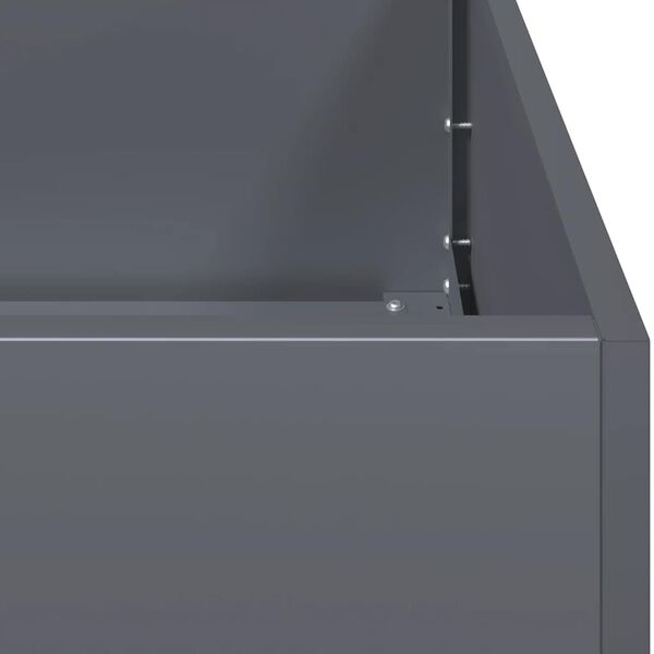 vidaXL Ζαρντινιέρα Ανθρακί 80x80x80 εκ. από Χάλυβα