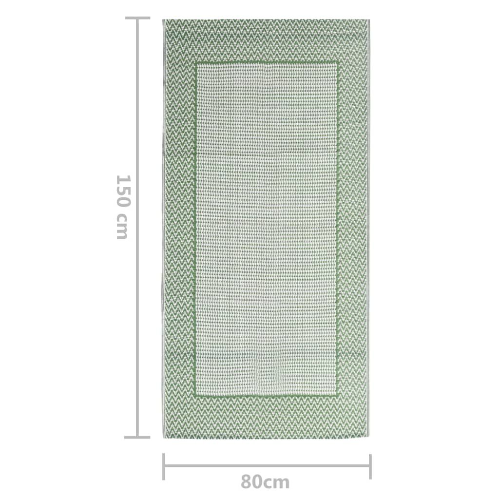 vidaXL Χαλί εξωτερικού χώρου ARAKIL Πράσινο 80x150 cm PP