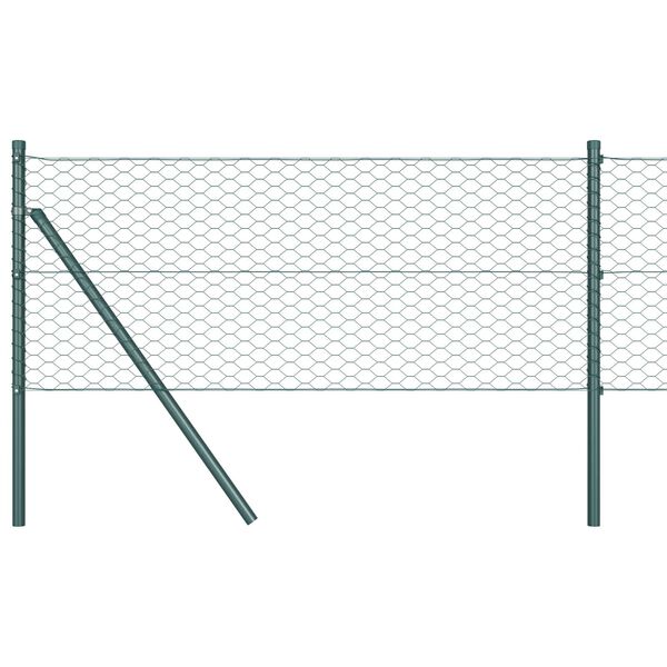 vidaXL Εξάγωνος Φράχτης Γκρίζος Πράσινο 2500 x 60 x 0.09 εκ
