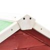 vidaXL Κλουβί Κουνελιών Κόκκινο/Λευκό 140x63x120 εκ. Μασίφ Ξύλο Ελάτης