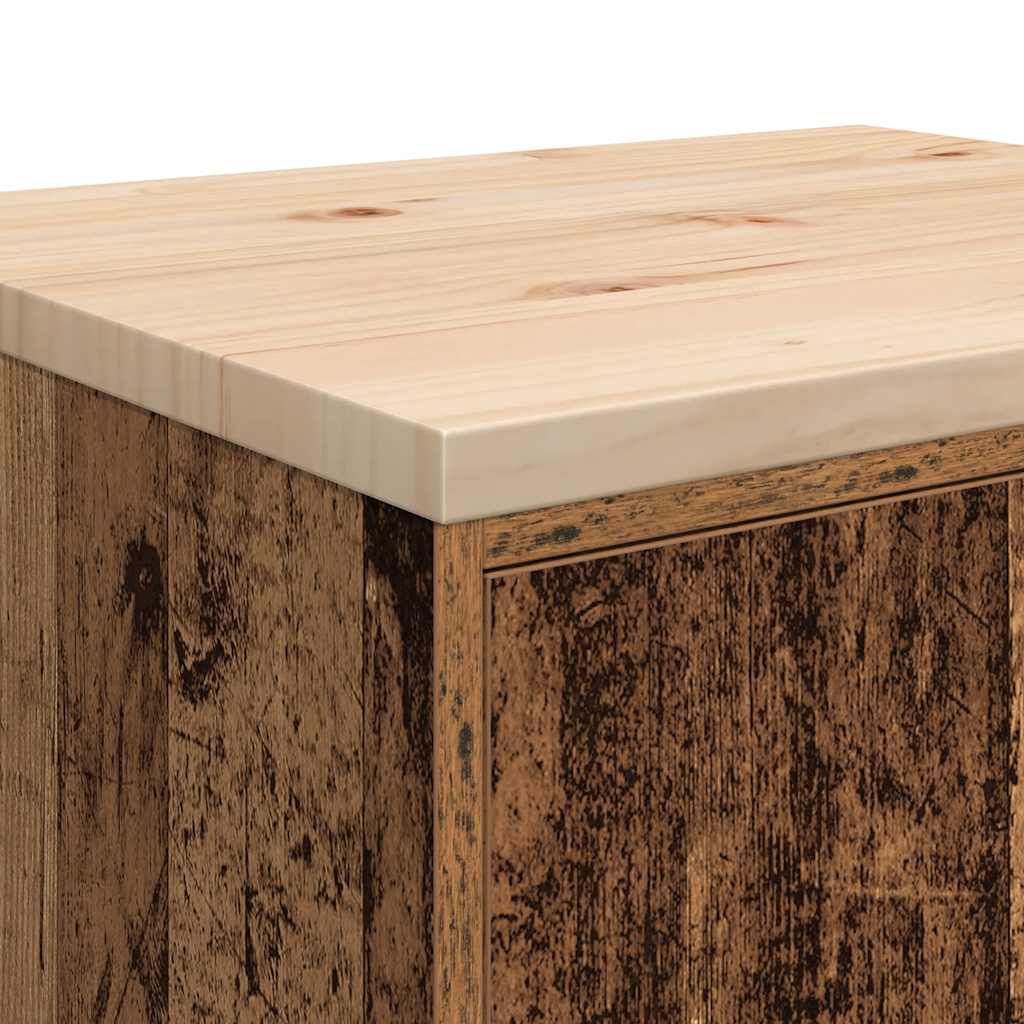 vidaXL ντουλάπι αποθήκευσης γκαράζ 60x51x85 εκ μασίφ ξύλο πεύκο