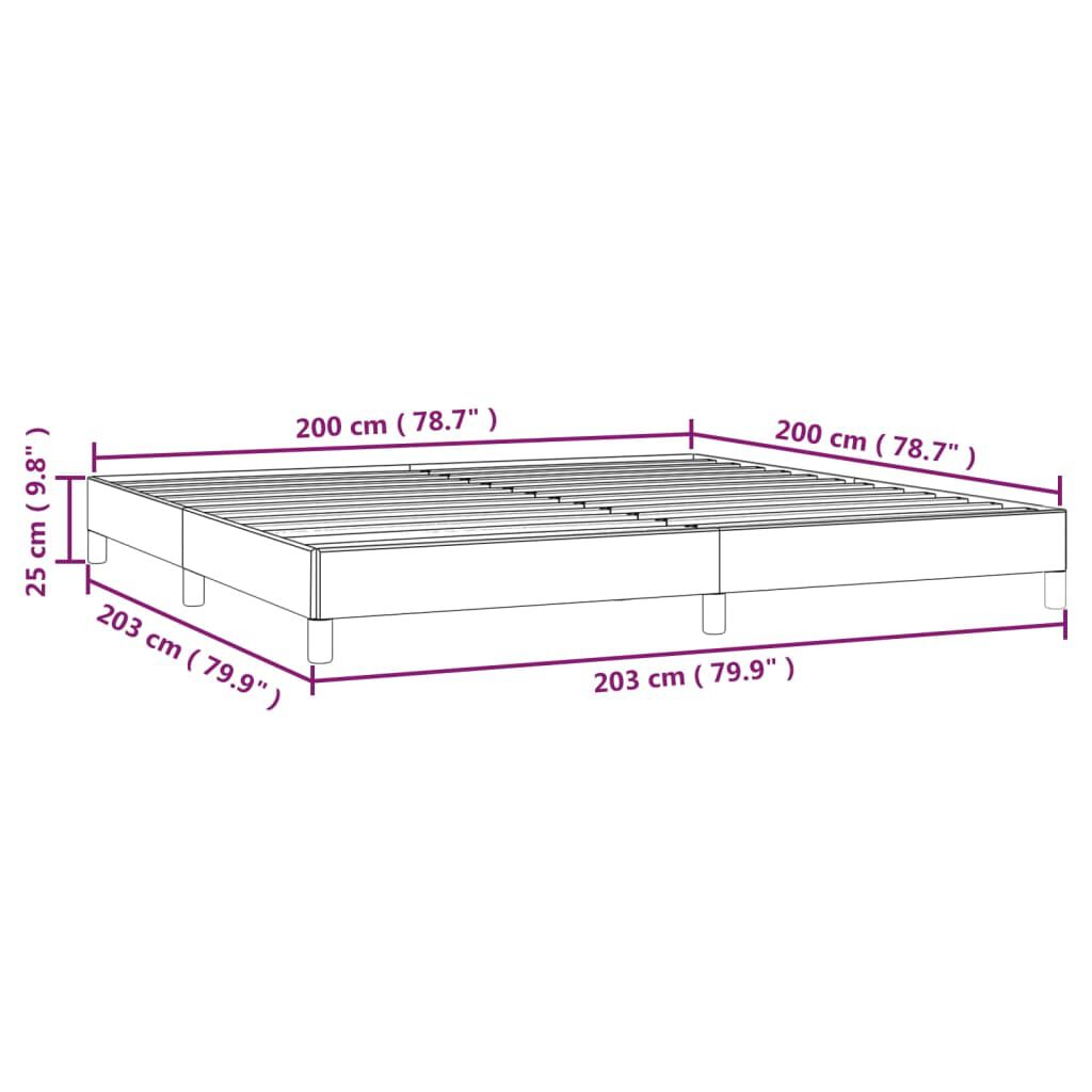 vidaXL Σκελετός Κρεβατιού Χωρίς Στρώμα Taupe 200x200 εκ.Υφασμάτινο
