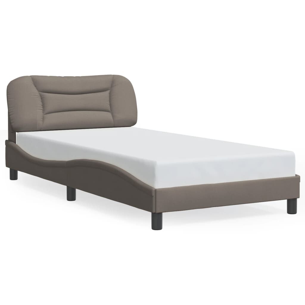 vidaXL Σκελετός Κρεβατιού Χωρίς Στρώμα Taupe 100 x 200 εκ. Υφασμάτινο