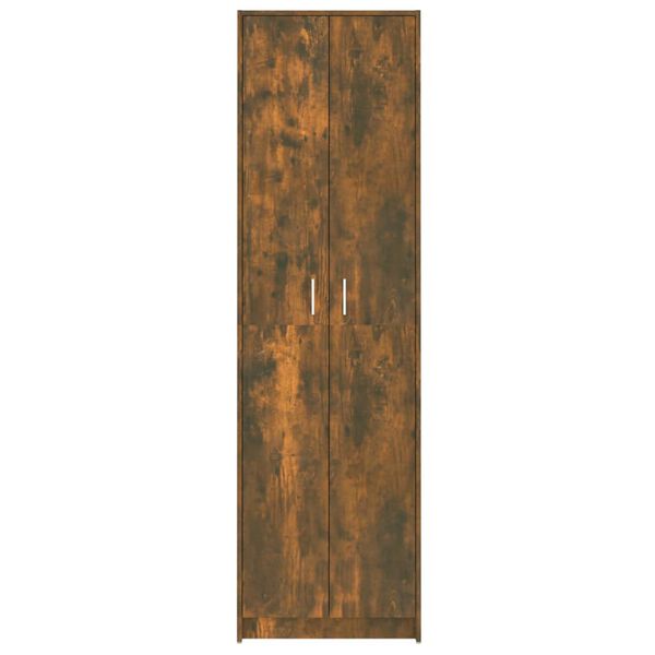 vidaXL Ντουλάπα Χολ Καπνιστή Δρυς 55 x 25 x 189 εκ. από Επεξεργ. Ξύλο