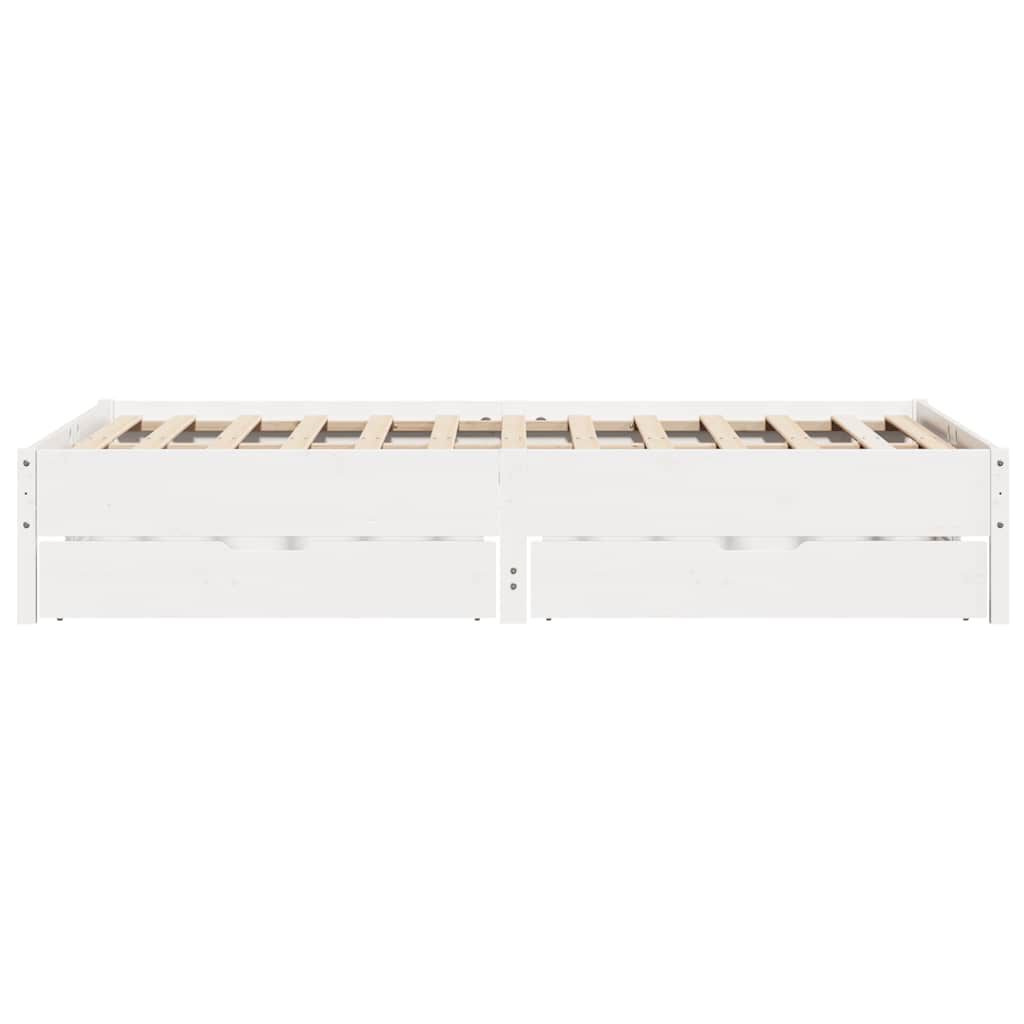 vidaXL Σκελετός Κρεβ. Χωρίς Στρώμα Λευκό 120x200 εκ Μασίφ Πεύκο