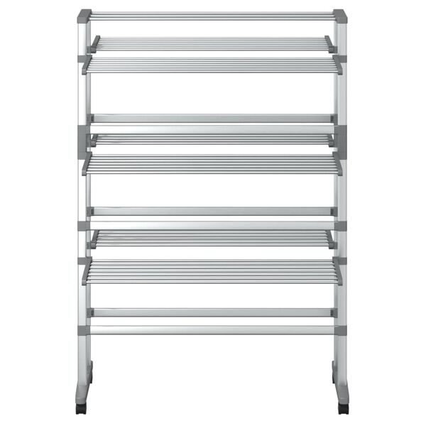 vidaXL Απλώστρα Ρούχων με Ροδάκια 89 x 64 x 129 εκ. από Αλουμίνιο