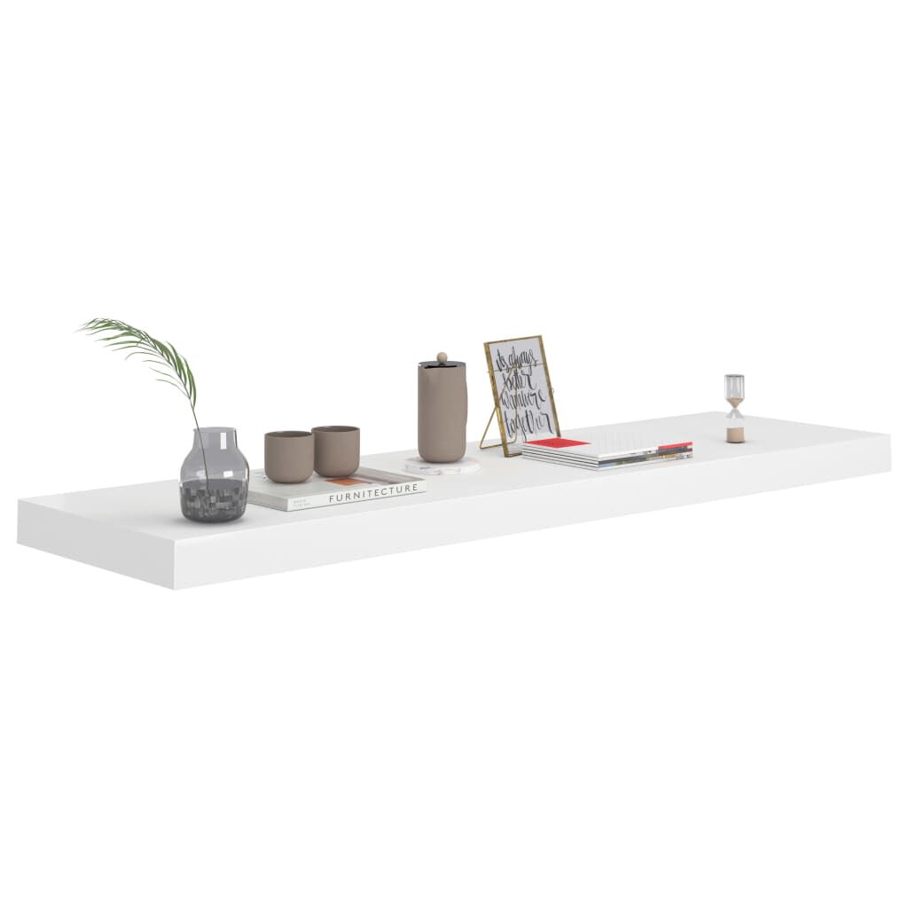 vidaXL Ράφι Τοίχου Άσπρο 90x23,5x3,8 εκ. MDF