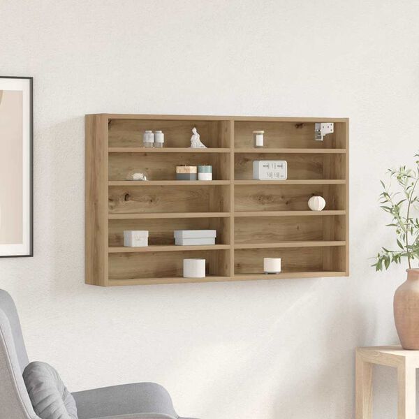 vidaXL &Beta;&iota;&tau;&rho;ί&nu;&alpha; &mu;&epsilon; &rho;ά&phi;&iota; Artisan Oak 100 x 15 x 58 cm &Epsilon;&pi;&epsilon;&xi;&epsilon;&rho;&gamma;&alpha;&sigma;&mu;έ&nu;&omicron; &xi;ύ&lambda;&omicron;