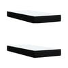 vidaXL Κρεβάτι Boxspring με Στρώμα Μαύρο 200x200 εκ. Υφασμάτινο