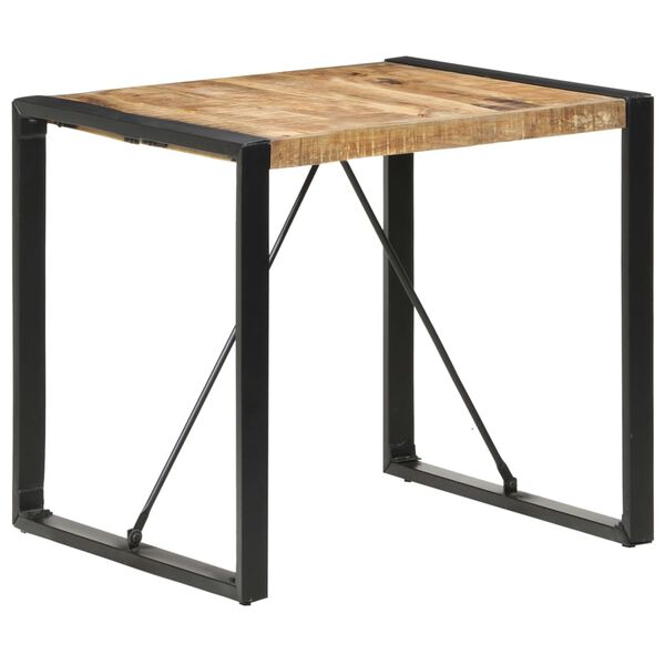 vidaXL Τραπεζαρία 80 x 80 x 75 εκ. από Ακατέργαστο Ξύλο Μάνγκο