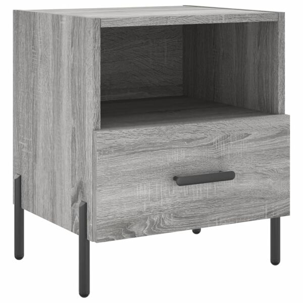 vidaXL Κομοδίνα 2 τεμ. Γκρι Sonoma 40 x 35 x 47,5 εκ. Επεξεργ. Ξύλο