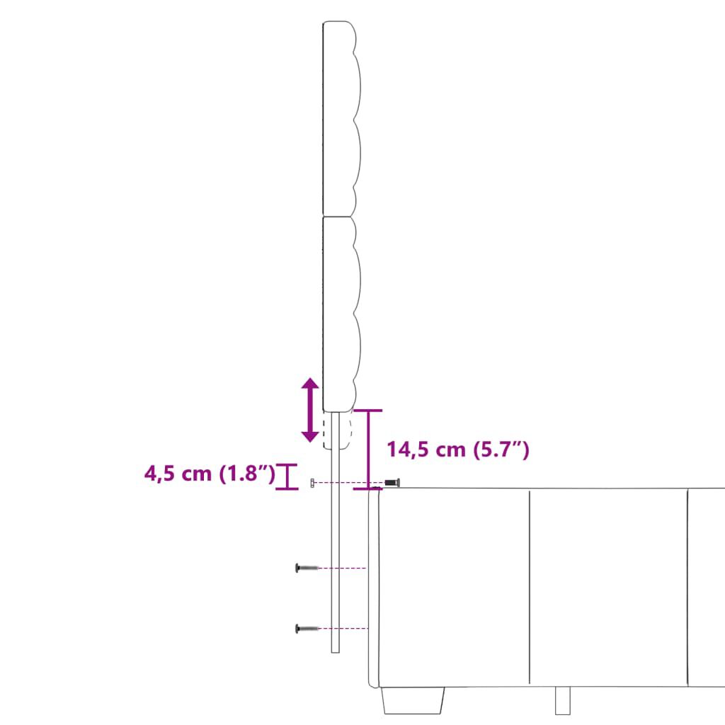 vidaXL Κρεβάτι Boxspring με Στρώμα Σκούρο Γκρι 120x200 εκ. Υφασμάτινο