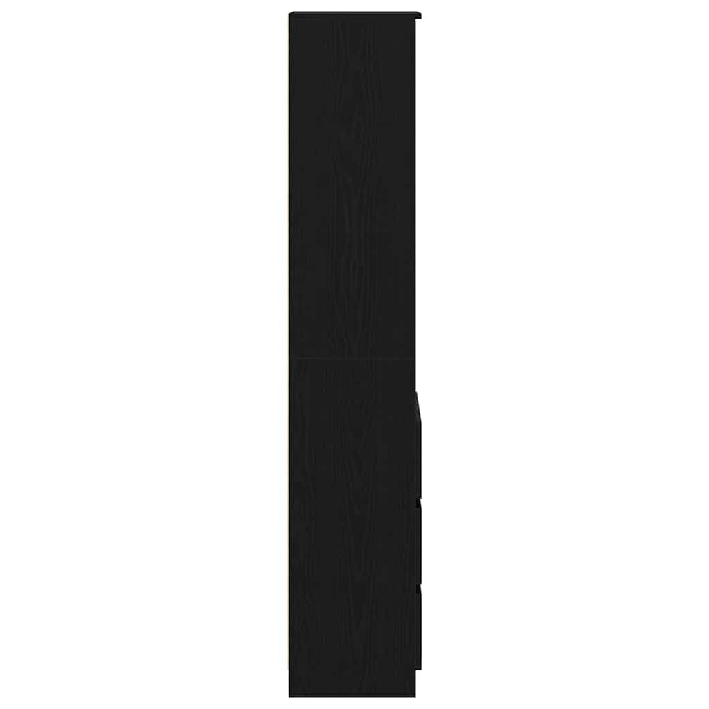 vidaXL Ντουλάπι Μαύρη δρυς 37,5x35x180 εκ. από Επεξεργασμένο Ξύλο