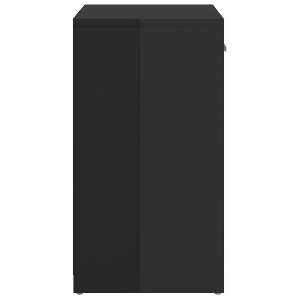 vidaXL Παπουτσοθήκη Γυαλ. Μαύρη 94,5 x 31 x 57 εκ. από Επεξ. Ξύλο