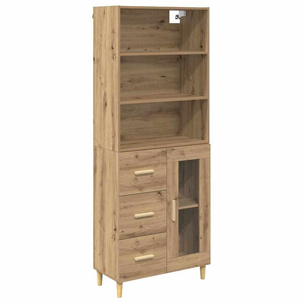 vidaXL Highboard Artisan Oak 69,5 x 34 x 180 &epsilon;&kappa;. &Epsilon;&pi;&epsilon;&xi;&epsilon;&rho;&gamma;&alpha;&sigma;&mu;έ&nu;&omicron; &xi;ύ&lambda;&omicron;