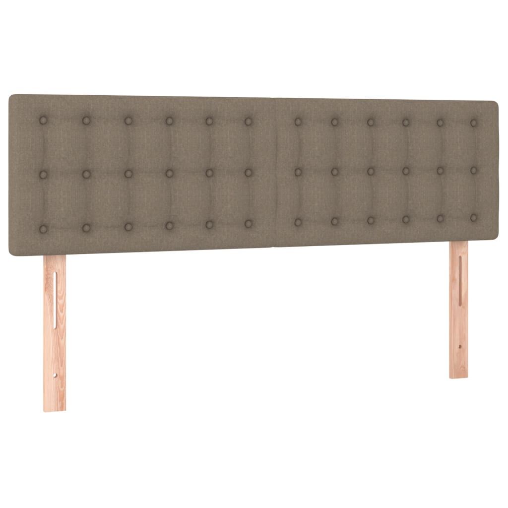 vidaXL Κεφαλάρια Κρεβατιού 2 τεμ. Taupe 72x5x78/88 εκ. Υφασμάτινα