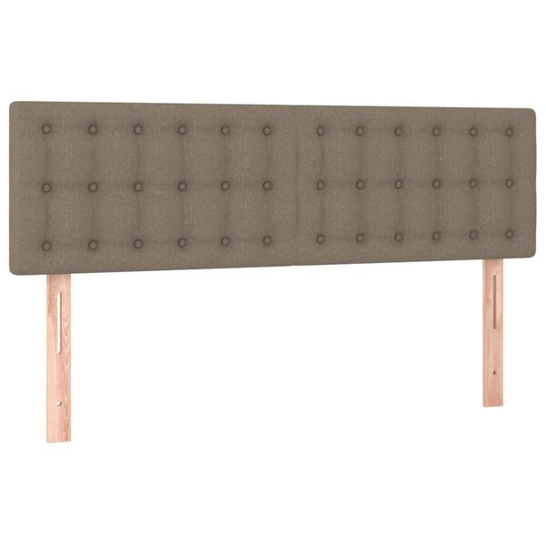vidaXL Κεφαλάρια Κρεβατιού 2 τεμ. Taupe 72x5x78/88 εκ. Υφασμάτινα