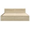 vidaXL Πλαίσιο Κρεβατιού με Κεφαλάρι Sonoma Δρυς 180x200εκ. Επεξ. Ξύλο