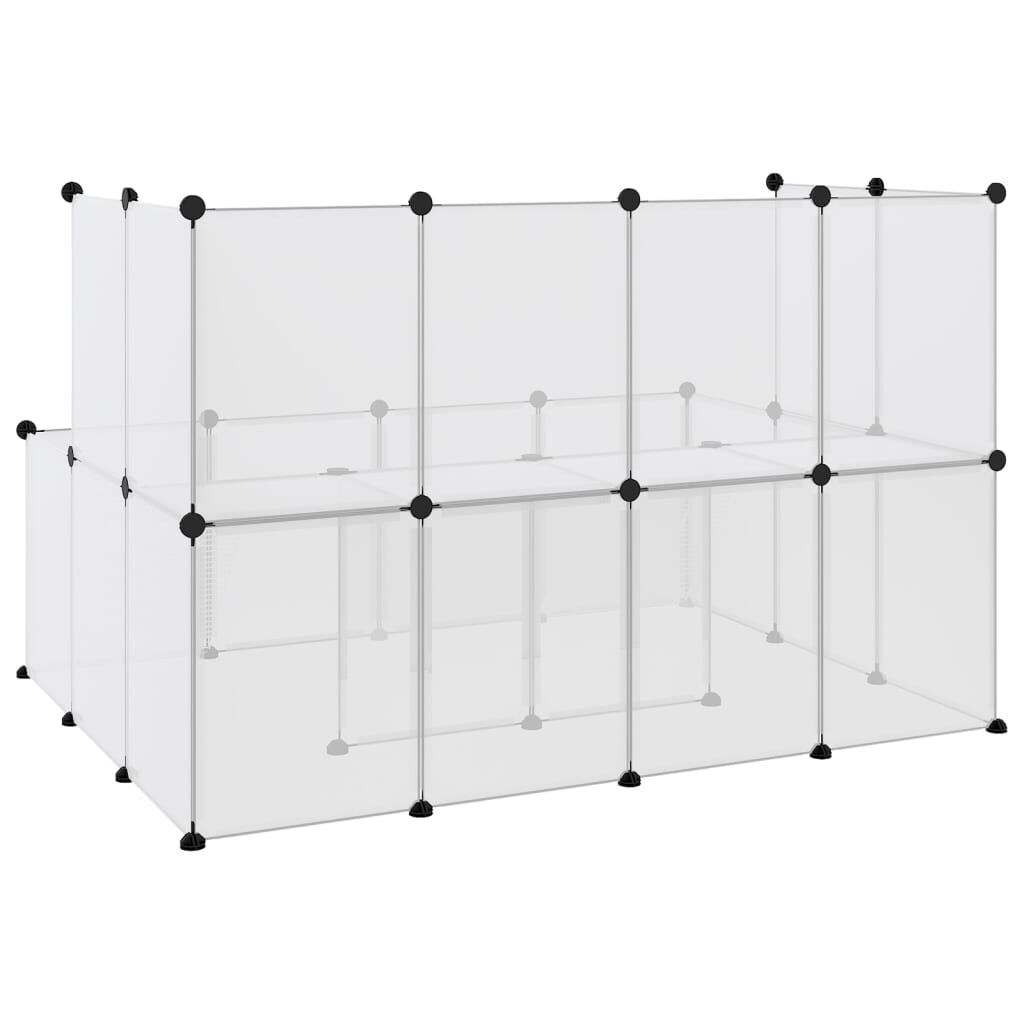 vidaXL Κλουβί Μικρών Ζώων Διαφανές 143x107x93 εκ Πολυπροπυλένιο&Ατσάλι
