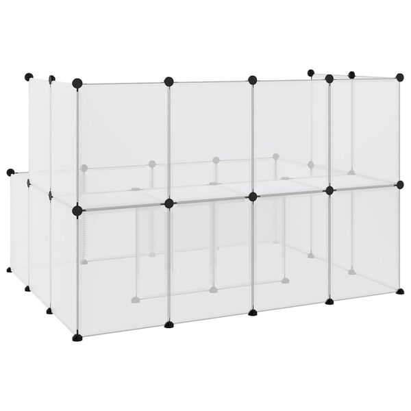 vidaXL Κλουβί Μικρών Ζώων Διαφανές 143x107x93 εκ Πολυπροπυλένιο&Ατσάλι