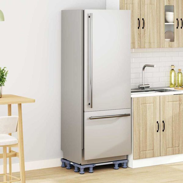 vidaXL Βάση Πλυντηρίου Γκρι 67 x 67 x 12 εκ Μέταλλο