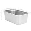 vidaXL Λεκάνες Gastronorm 2 τεμ. GN 1/1 200 χιλ. από Ανοξείδωτο Ατσάλι
