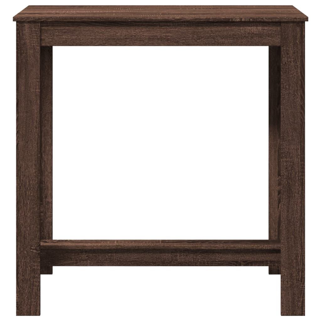 vidaXL Τραπέζι Μπαρ Καφέ Δρυς 102x50x103,5εκ. Επεξεργ. Ξύλο