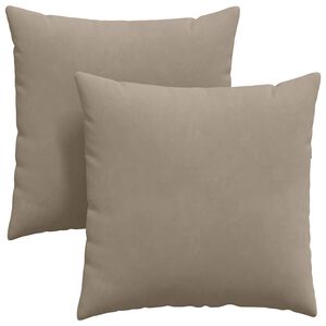 vidaXL Μαξιλάρι Καναπέ 2 pcs Taupe 60 x 60 cm ύφασμα