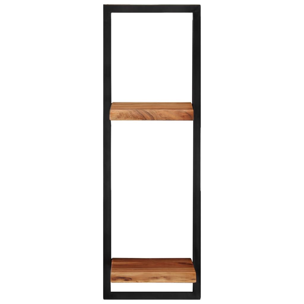 vidaXL Ράφια Τοίχου 2 Τεμ. 25x25x75 εκ. Μασίφ Ξύλο Ακακίας & Ατσάλι