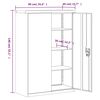 vidaXL Αρχειοθήκη Λευκή 90 x 40 x 140 εκ. Ατσάλινη