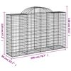 vidaXL Συρματοκιβώτια Τοξωτά 9 τεμ. 200x50x120/140 εκ. Γαλβαν. Ατσάλι
