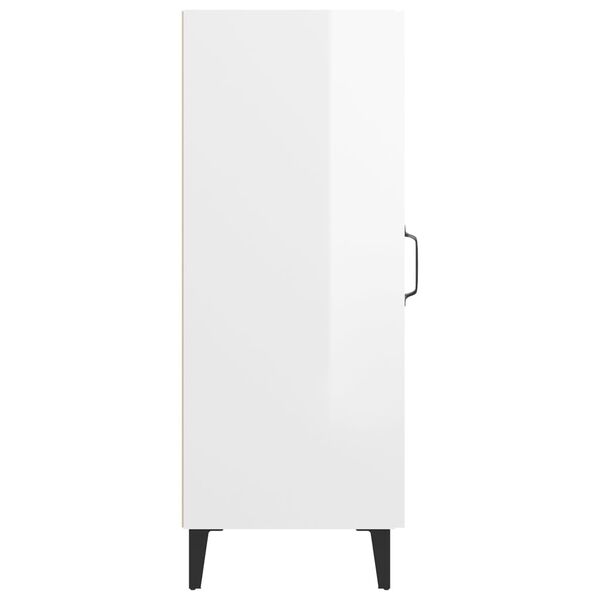 vidaXL Ντουλάπι Γυαλιστερό Λευκό 34,5x34x90 εκ. Επεξεργασμένο Ξύλο