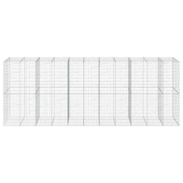 vidaXL Συρματοκιβώτιο με Κάλυμμα 550x100x200εκ από Γαλβανισμένο Χάλυβα