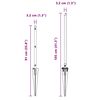 vidaXL Πό posts φράχτη 7 pcs Γκρι Ø32mm 60 εκ Γαλβανισμένος χάλυβας