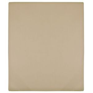 vidaXL Σεντόνι με Λάστιχο Taupe 90 x 200 εκ. Βαμβακερό Ζέρσεϊ