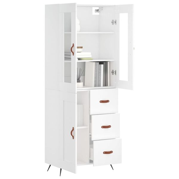 vidaXL Ντουλάπι Λευκό 69,5x34x180 εκ. από Επεξεργασμένο Ξύλο