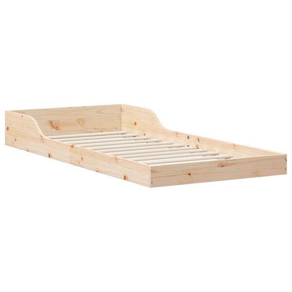 vidaXL Σκελετός Κρεβατιού Καφέ 100 x 210 cm Μασίφ ξύλο πεύκου