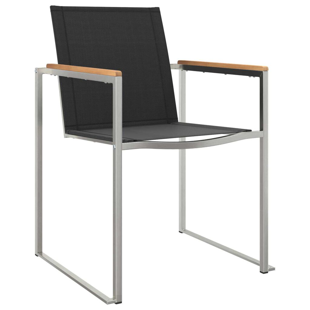 vidaXL Σετ Εξωτερικής Τραπέζης 3 pcs Καφέ και Μαύρο Μασίφ ξύλο ακακίας