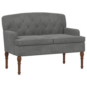 vidaXL Love seat &mu;&epsilon; &kappa;&omicron;&upsilon;&mu;&pi;&iota;ά &Sigma;&kappa;&omicron;ύ&rho;&omicron; &Gamma;&kappa;&rho;&iota; 111 x 65 x 79 &epsilon;&kappa; &Beta;&epsilon;&lambda;&omicron;ύ&delta;&omicron;
