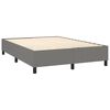 vidaXL Κρεβάτι Boxspring με Στρώμα Σκούρο Γκρι 140x200 εκ Υφασμάτινο