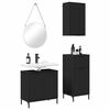 vidaXL Σετ Επίπλων Μπάνιου με συρτάρι 3 pcs Μαύρο 39.5 x 36 x 88 εκ
