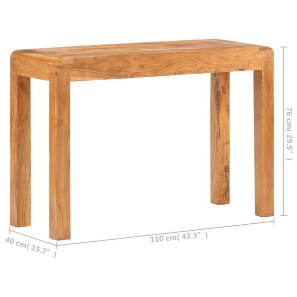 vidaXL Τραπέζι Κονσόλα 110x40x76 εκ. Μασίφ Ξύλο Ακακίας Μελί Φινίρισμα