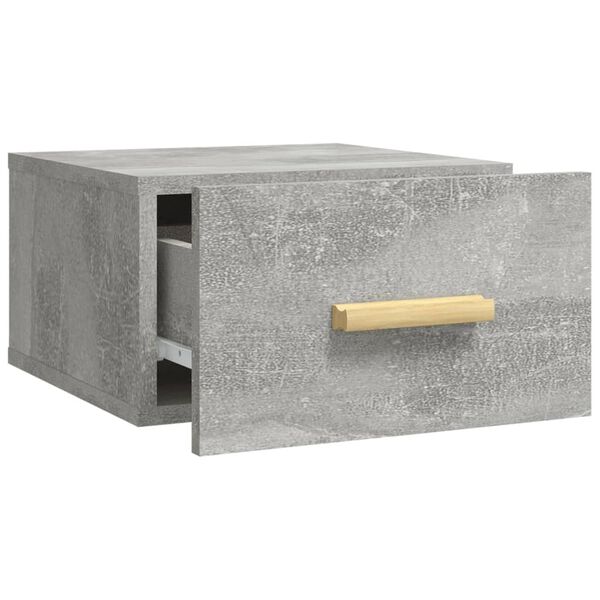 vidaXL Κομοδίνο Επιτοίχιο Γκρι Σκυροδέματος 35 x 35 x 20 εκ.