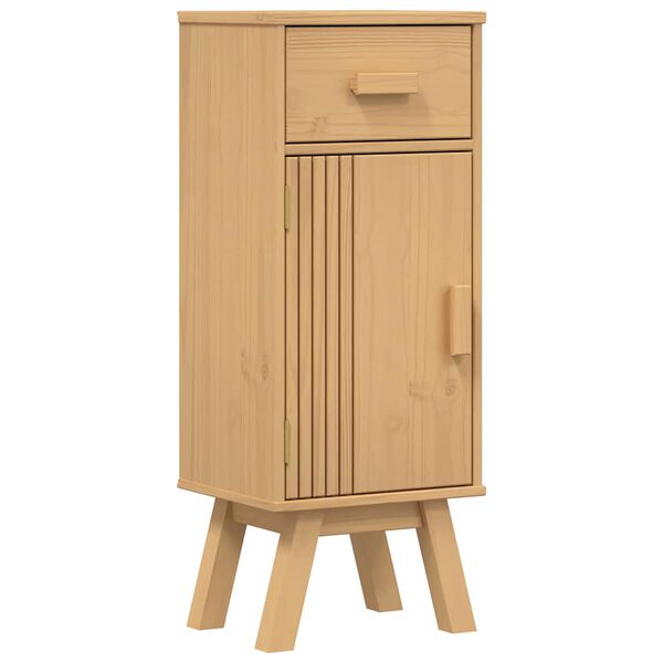 vidaXL Ντουλάπι Μπάνιου Olden Καφέ 35 x 30 x 90 cm Μασίφ ξύλο πεύκου