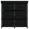 337257 vidaXL Ντουλάπι με 6 Συρτάρια Μαύρο 55x29x55 εκ. Ατσάλι
