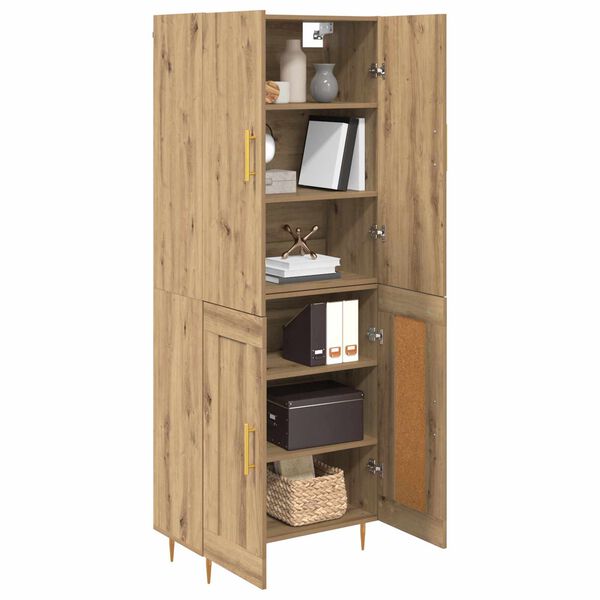 vidaXL Highboard Artisan Oak 69,5 x 34 x 180 &epsilon;&kappa;. &Epsilon;&pi;&epsilon;&xi;&epsilon;&rho;&gamma;&alpha;&sigma;&mu;έ&nu;&omicron; &xi;ύ&lambda;&omicron;