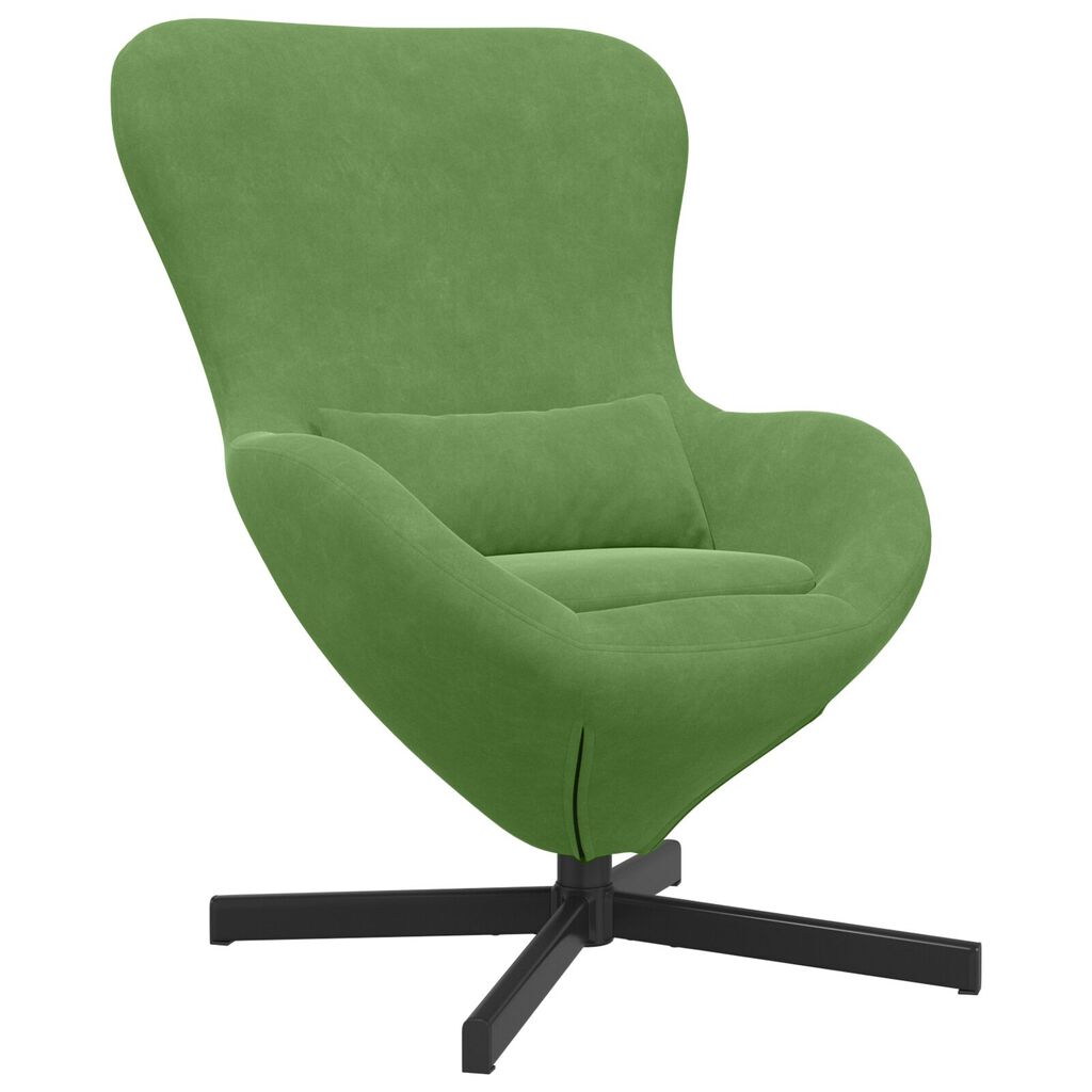 vidaXL Πολυθρόνα Αυγού Light Green Velvet