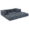 vidaXL Αρθρωτός Καναπές Γεωμετρικό 2 pcs Ινδικο 70 x 70 x 56 εκ ύφασμα