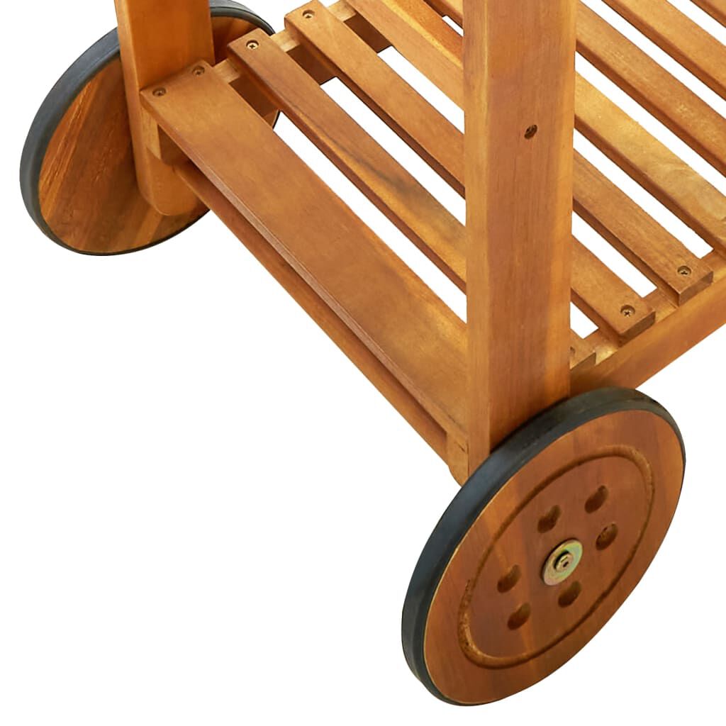 vidaXL Τρόλεϊ Κουζίνας/Κήπου 92x43,5x141,5 εκ. από Μασίφ Ξύλο Ακακίας